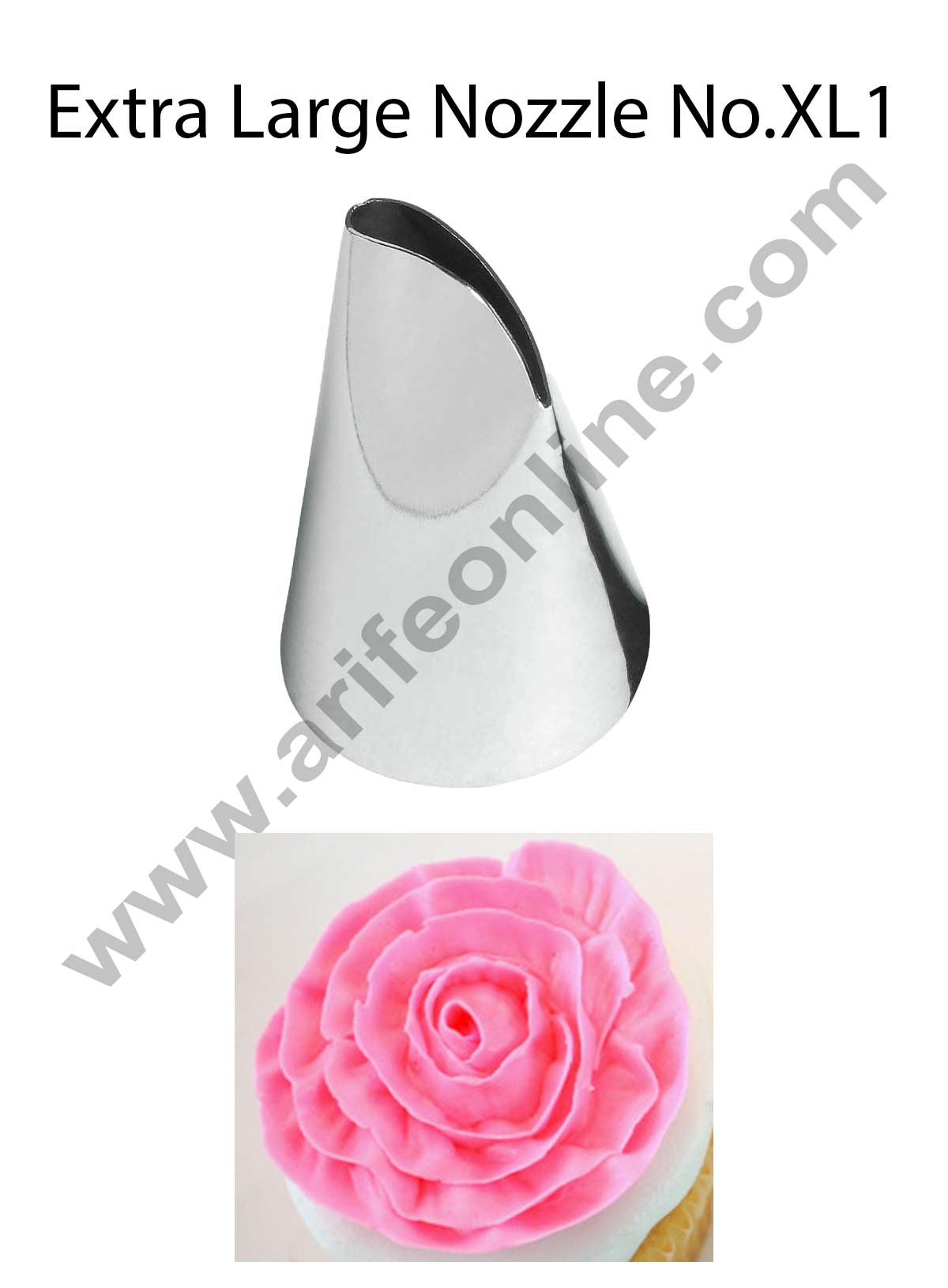 Cake Decor Extra Large Nozzle - No. XL1 Petal Piping Nozzle