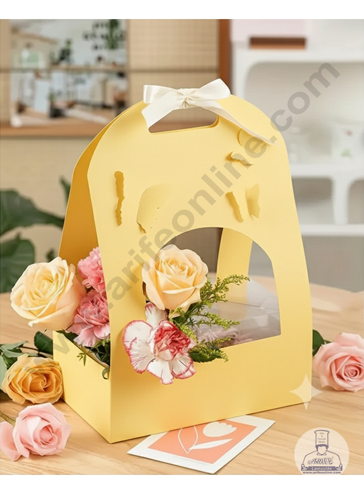 Butterfly Cutout Hamper Bag Yellow - 1 Pc Pack