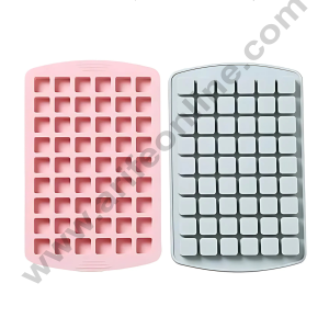 CAKE DECORβ’ 54 cavity Mini Square Silicone Shape Moulds for Soaps,Mini Ice Cube Trays,Chocolate Jelly Desserts (SBSM-LBM1105)
