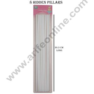 Cake Decor 8pcs Plastic Hidden Pillars Cake Pillar Long 30.5 CM