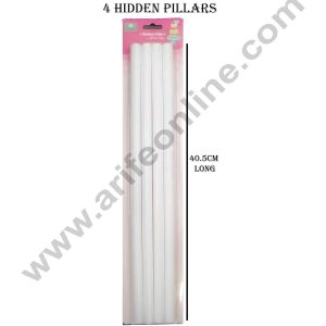 Cake Decor 4pcs Plastic Hidden Pillars Cake Pillar Long 40.5 CM