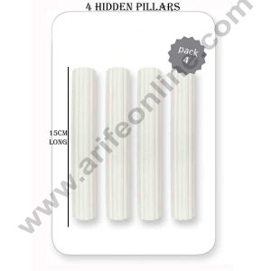 Cake Decor 4pcs Small Plastic Hidden Pillars Cake Pillar Long 15 CM
