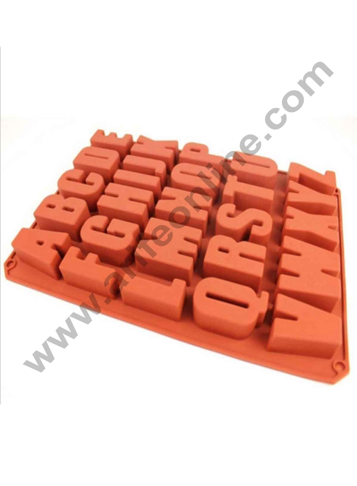 Cake Decor "A-Z" 26 English Letters Alphabet Soap Ice Cube Chocolate Candy Silicone Mold Cake Decoration Pan Silicone Alphabet Baking Mold