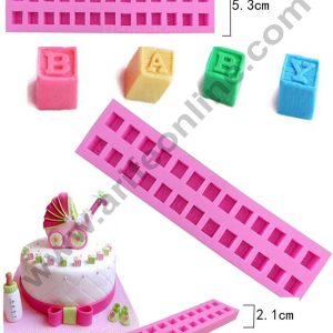 Cake Decor Silicon Block Alphabets Fondant Marzipan Mould