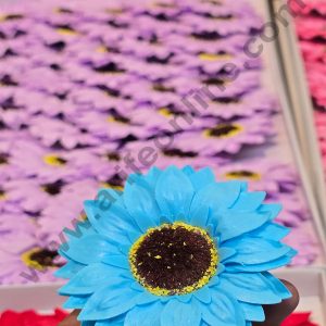 CAKE DECOR™ Scented Sunflower Artificial Flower For Cake Decoration ( 5 Pcs pack )