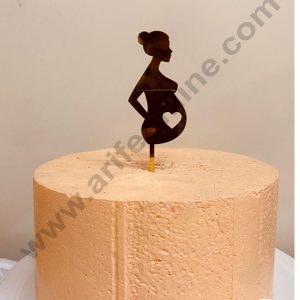 CAKE DECOR™ Golden Acrylic Baby Shower Cake Topper And Dessert Decoration Design-1 ( SBMT-1223)