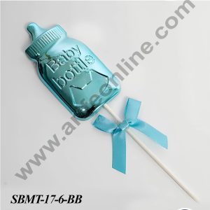 CAKE DECORβ’ Plastic Blue Baby Bottle Cake Topper | Baby Shower Theme - 1 piece