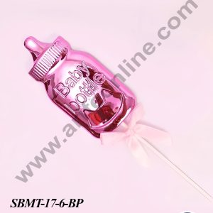 CAKE DECORβ’ Plastic Pink Baby Bottle Cake Topper | Baby Shower Theme - 1 piece