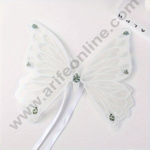 White Butterfly with Light & PVC | PVC Decorative Wrap for Bouquets & Gift Wrapping