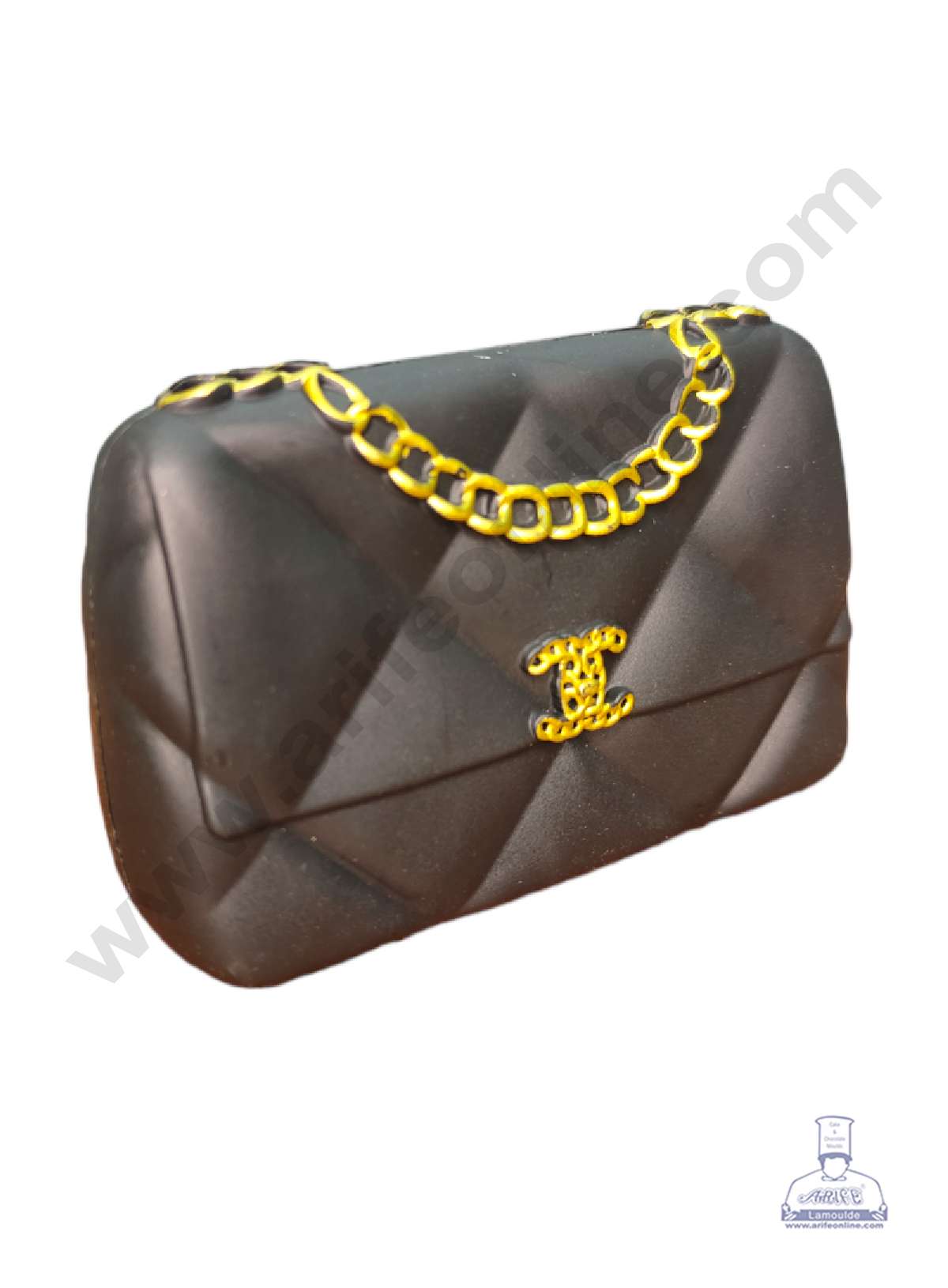 CAKE DECOR™ 1 Piece Black Chanel Brand Ladies Purse Toys Cake Toppers (SB-T-JH3164-Black)