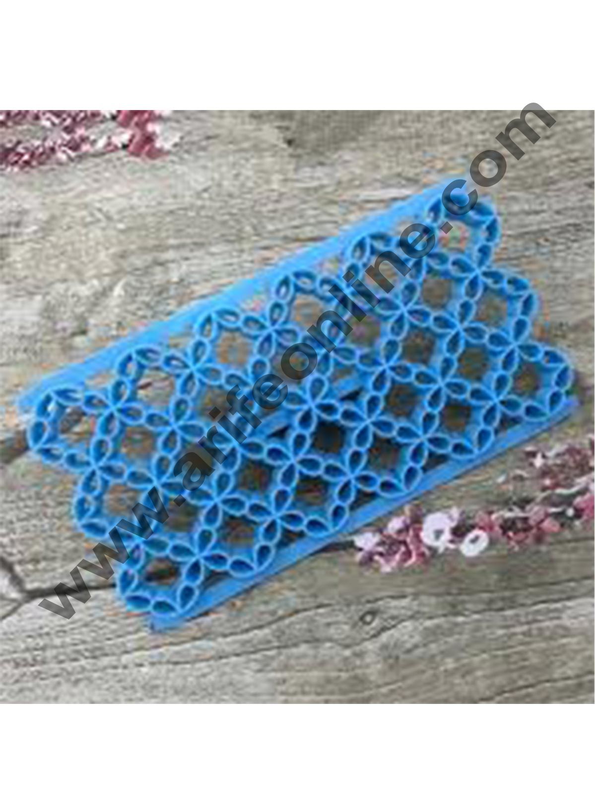 Cake Decor Newest Fondant Cake Tools Fan Shape Icing Quilt Molds Mould Cake Decorating Tools