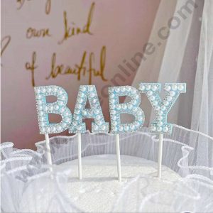CAKE DECORβ’ Blue Pearl Baby Cake Topper Cake Decoration (SB-PT-Blue)