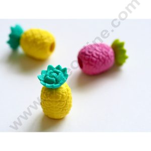 Mini Pineapple Rubber Topper | Fruits Rubber Cake Toppers - (3 pc set ) CAKE DECORβ’