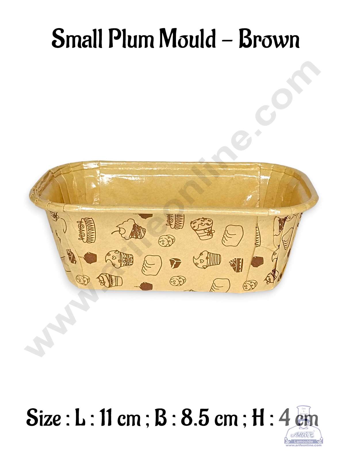 CAKE DECORβ’ 10 Pcs Small Brown Paper Bake and Serve Plum Cake Mold