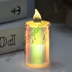 CAKE DECORβ’ 1 Piece Crystal LED Multicolor Candles - 3 Inch |Home Decoration | Party | Return Gifts