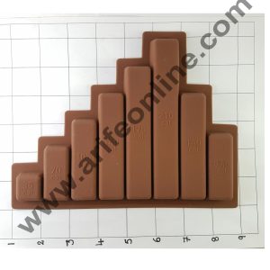 Cake Decor Silicon 8 Cavity Cadbury Slab Design Brown Chocolate Mould, Ice Mould, Chocolate Decorating Mould