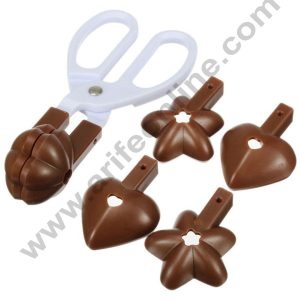 Cake Decor 3 in 1 Heart Star Flower Shape Cake Ball Tongs Pop Cake Scissors Mould