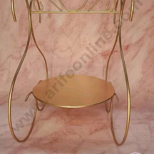 CAKE DECOR™ Carriage Style Metal Fancy Cake Display Stand & Cup Cake Stand - Gold (SBCS-1004)