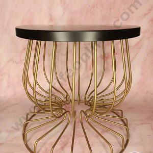 CAKE DECOR™ Round Nest Metal Rod Metal Fancy Cake Display Stand & Cup Cake Stand - Gold (SBCS-1005)