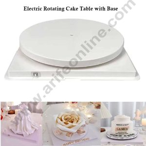 CAKE DECOR™ 360 Electric Rotating Cake Table with Base