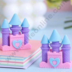 CAKE DECOR™ 1 Piece Mini Castle Rubber Cake Topper (SBT-R-007)