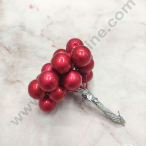 CAKE DECOR™ Cherry Pearl Faux Ball Toppers For Cake and Cupcake Decoration - (20pcs Pack)