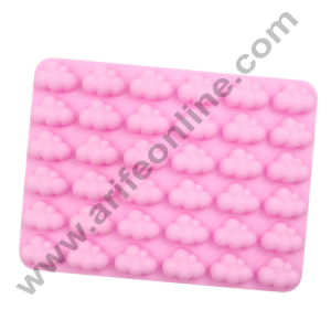 CAKE DECORβ’ 36 Cavity Small Cloud Shape Silicone moulds for Soaps, Chocolate Jelly Desserts (SBSM-LBM1368)