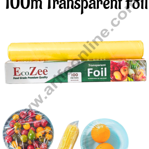 Transparent Foil | Cling Film Wrap Cling Film Roll - 100 Meter Roll | Food Grade Premium Quality