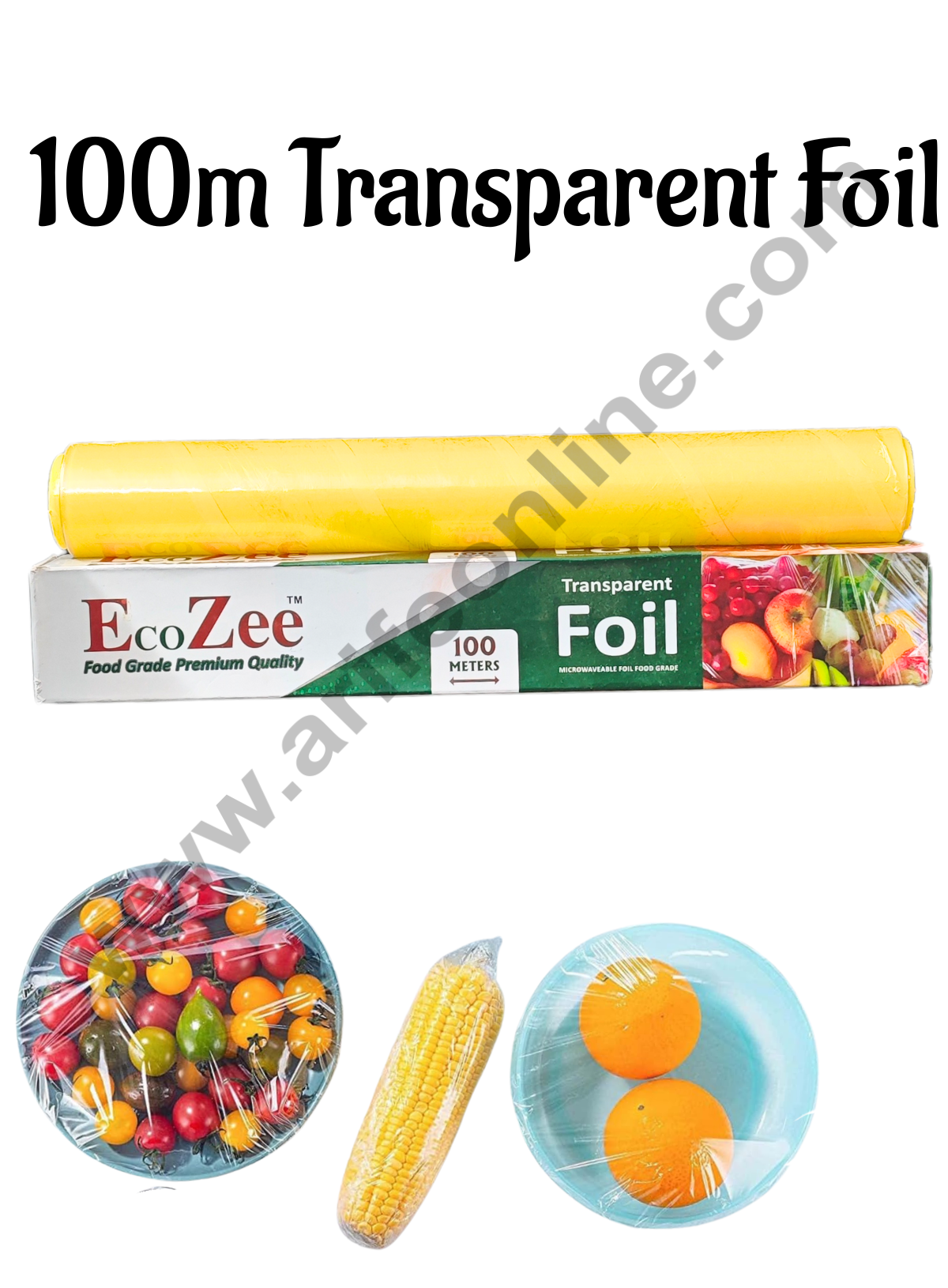 Transparent Foil | Cling Film Wrap Cling Film Roll - 100 Meter Roll | Food Grade Premium Quality