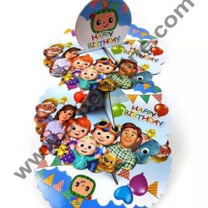 CAKE DECOR™ 3 Tier Melon Character design Cardboard Cupcake Stand - Heavy