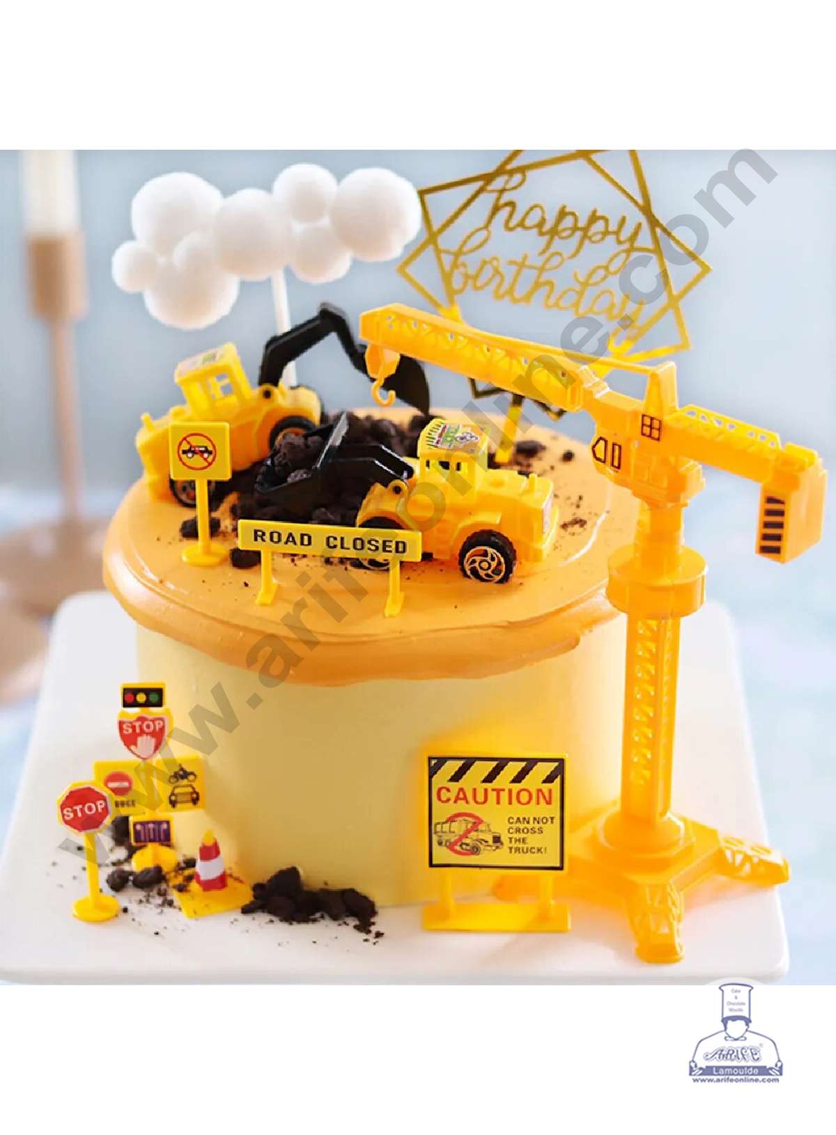 CAKE DECOR™ 1 Piece Construction Crane Toys for Cake Toppers SB-T-01Crane