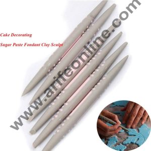 Cake Decor 6Pcs/Set Convenient Fondant Cake Sugar Soft Tip Shapers Modelling tool Cakes Cupcake Decorating Flower Carving Modelling Tools