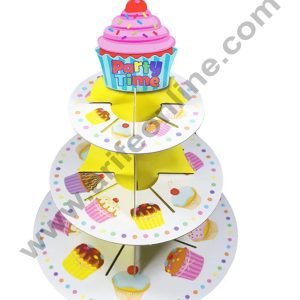 CAKE DECOR™ 3-Tier Cupcake Theme Cardboard Stand - Heavy