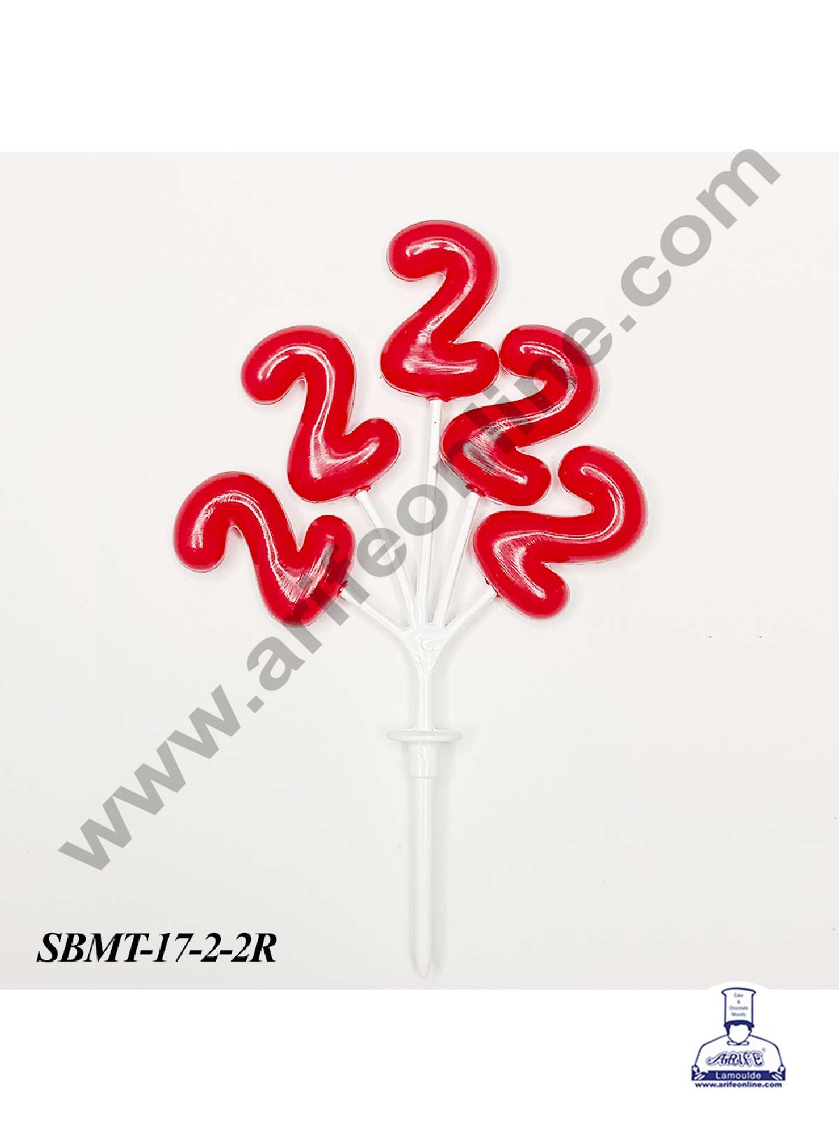 CAKE DECORβ’ 2 Number Plastic Bunch Cake Topper - 1 Bunch