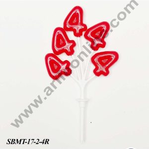 CAKE DECORβ’ 4 Number Plastic Bunch Cake Topper - 1 Bunch