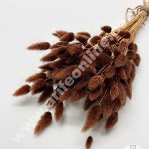 CAKE DECOR™ Dark Brown Color Natural Bunny Tails For Cake Decoration Bouquet Wedding Party Centerpieces Decorative – Dark Brown (50 pcs pack)