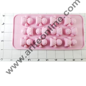 Cake Decor Silicon 15 Cavity Doll Design Brown Chocolate Mould, Ice Mould, Chocolate Decorating Mould