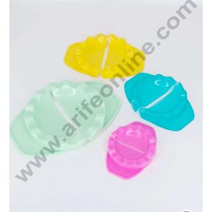 CAKE DECOR™ 4 Piece Plastic Dumpling Maker Mould Hand Press Dumpling Ravioli Mould Kitchen Tools Accessories