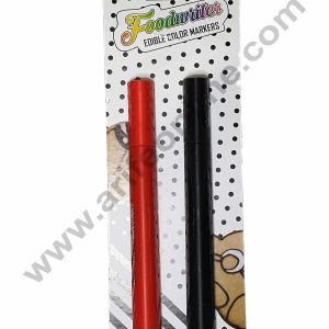 Cake Decor Food Writer Cake Decorating markers Pens, Set of 2pcs Red And Black.