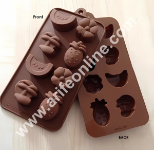 Cake Decor 8 Cavity Silicon Fruits N Flower Shape Ice Mould Cupcake Moulds Muffin Mould Chocolate Mould