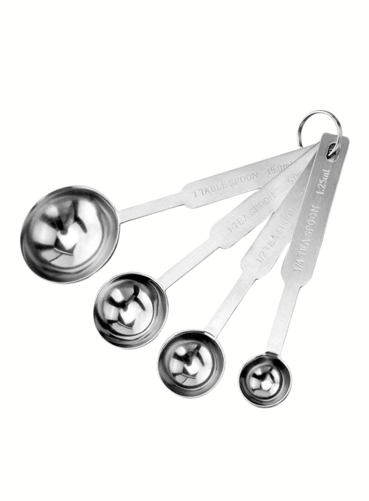 Cake Decor™ 4 Pieces Stainless Steel Measuring Spoon for Dry or Liquid/Kitchen Gadgets Measurements