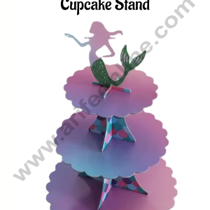 CAKE DECOR™ 3 Tier Mermaid Theme Record Cupcake Stand
