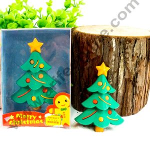 CAKE DECORβ’ 1 Piece Christmas Tree Rubber Cake Topper | Jumbo Christmas Eraser | Christmas Return Gifts