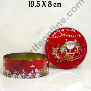 CAKE DECOR™ Dream Cake Tin Torte Cake Cookie Cake Tin Christmas Design 01 - 19.5 X 8 cm