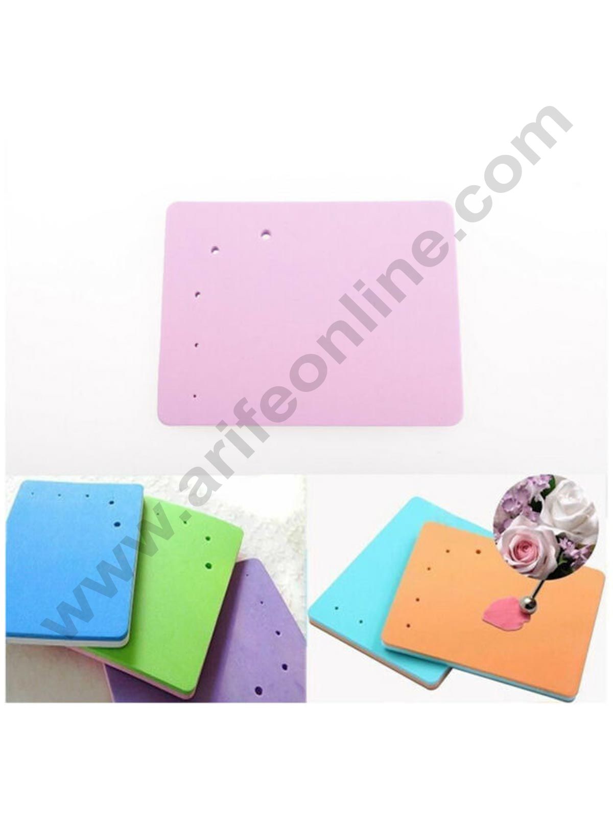 Cake Decor 5 Holes Fondant Square Sponge Foam Pad Mat Cake Decorating Flower Model Tool