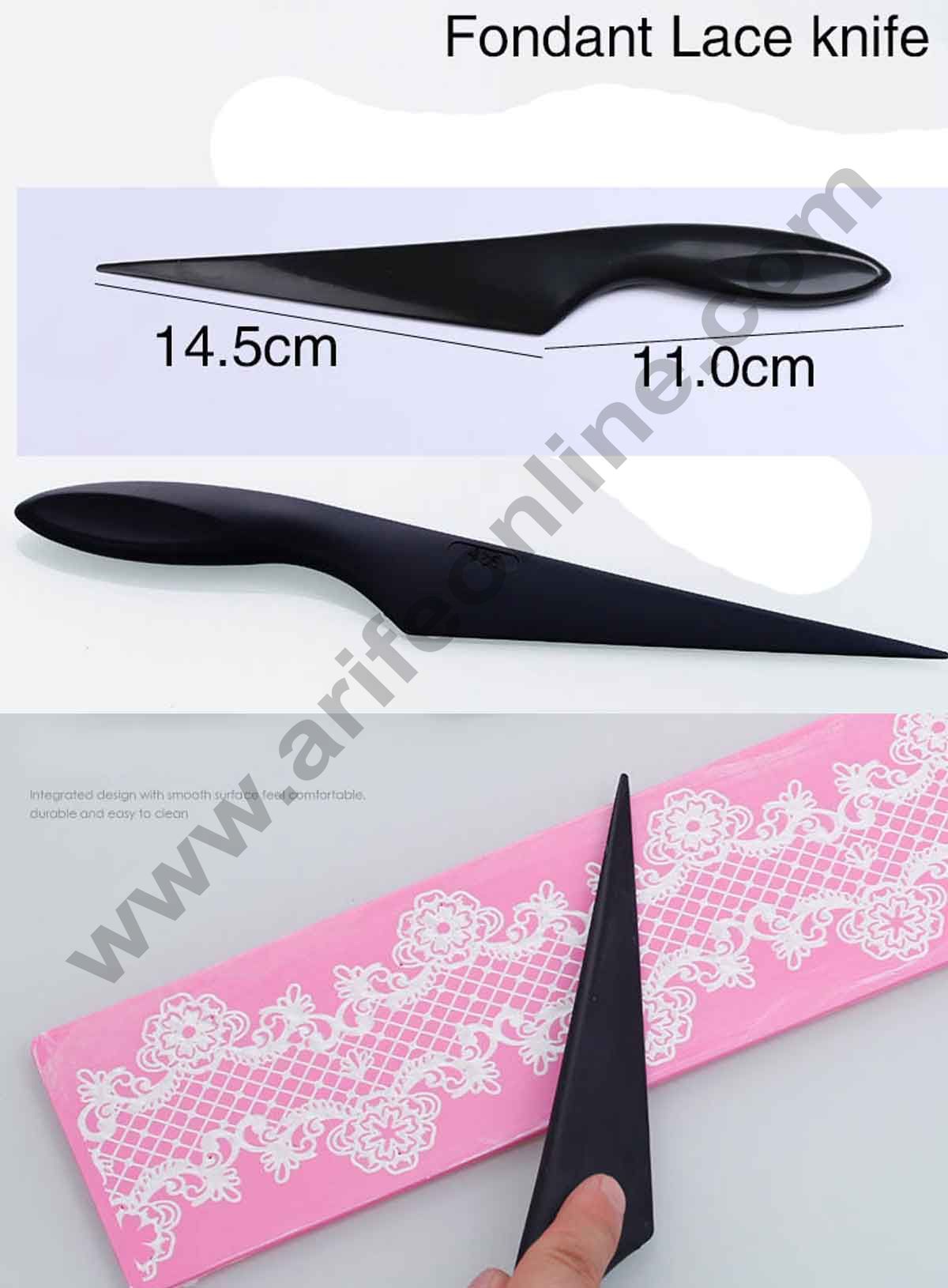 Cake Decor 1Pc Fondant Lacemat Knife-Black