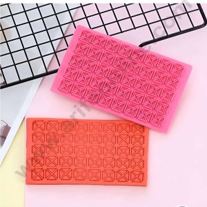 CAKE DECORβ’ Geometric Triangle Square Design Quilt Embosser Molds, Cookie Biscuit Mold Fondant Cake Tools