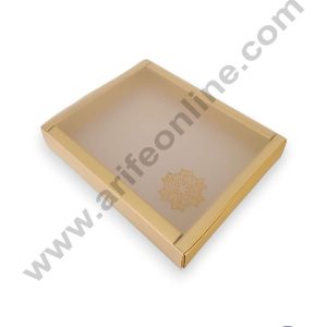 CAKE DECOR™ 12 Cavity Chocolate Box with Sliding Cover & Cavity ( 10 Piece Pack ) - Gold