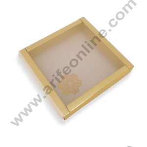 CAKE DECOR™ 9 Cavity Chocolate Box with Sliding Cover & Cavity ( 10 Piece Pack ) - Gold