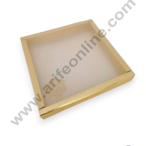 CAKE DECOR™ 16 Cavity Chocolate Box with Sliding Cover & Cavity ( 10 Piece Pack ) - Gold